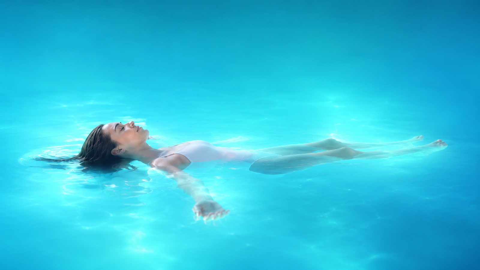 Modern salt float therapy room with soft lighting in Henderson, Nevada