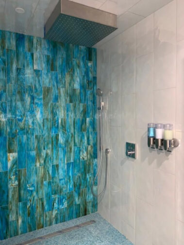 An area for a rain shower